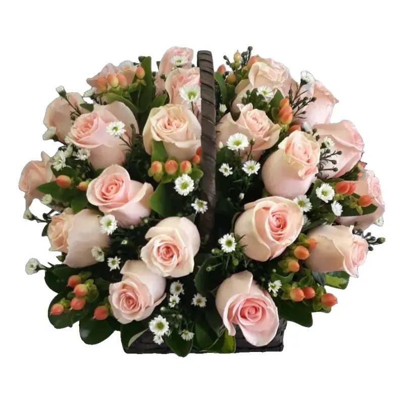 Canasta Rosa Pastel (foto 1)